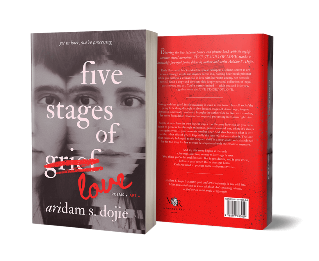 Five Stages of Love by Aridam S. Dojie Front and back cover of Five Stages of Love by Aridam S. Dojie